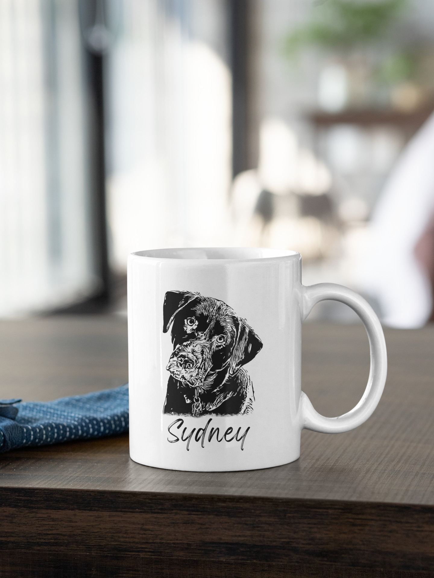 Take a break custom pet portrait mug