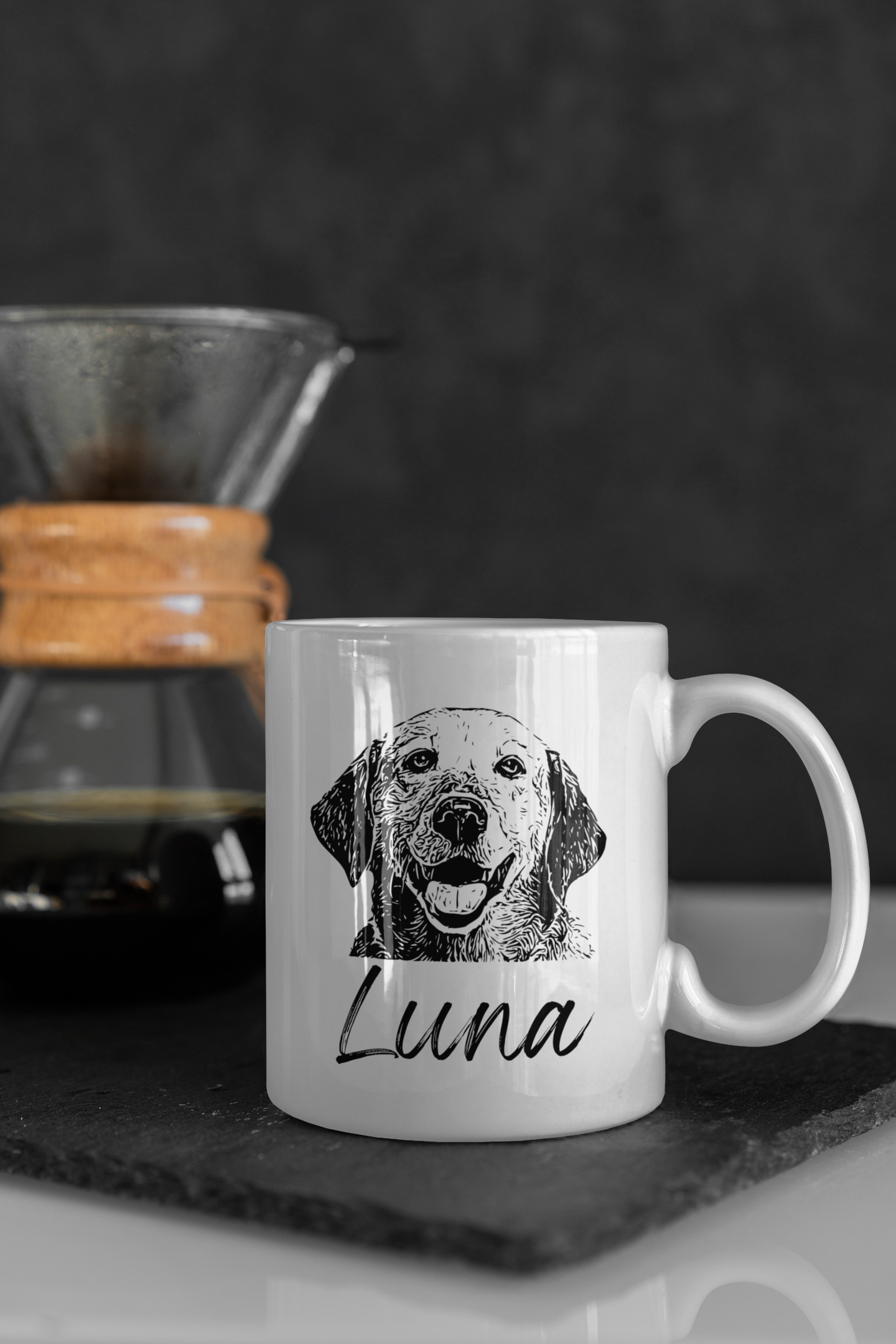 Take a break custom pet portrait mug