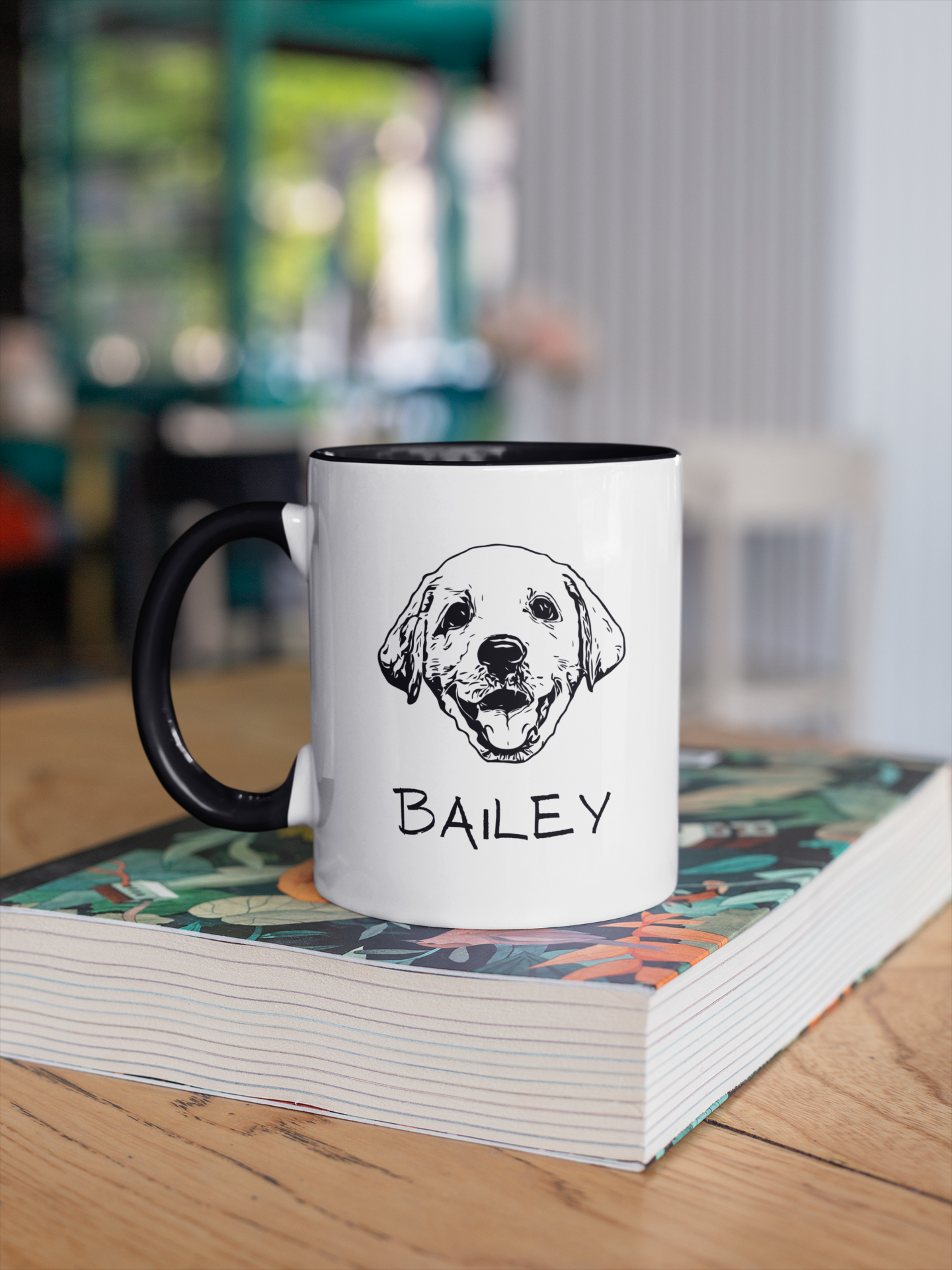 Take a break custom pet portrait mug